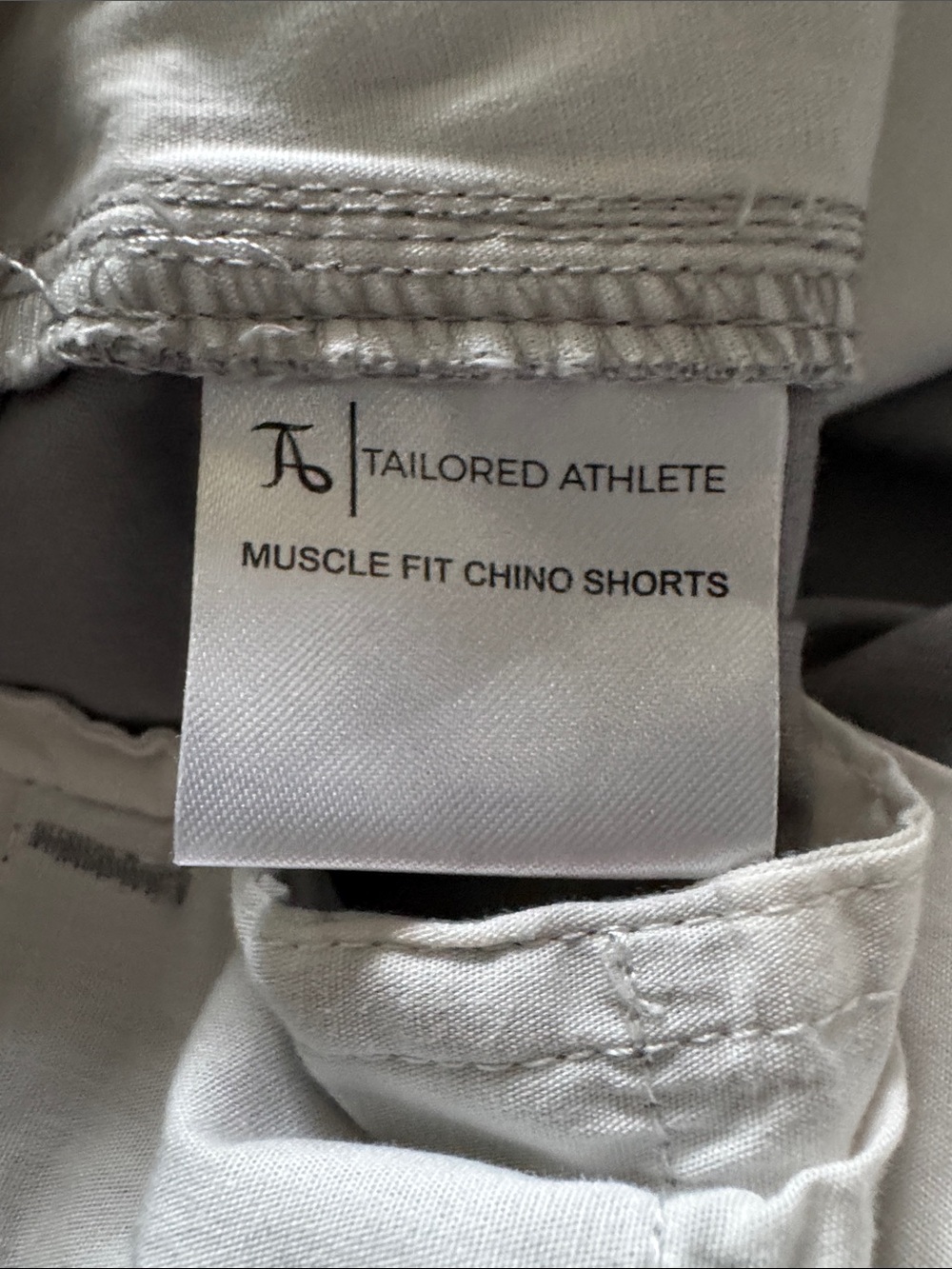 Men's Tailored Athlete Flat Front Chino Shorts in Black and Light Grayish Tan - Picture 5 of 11